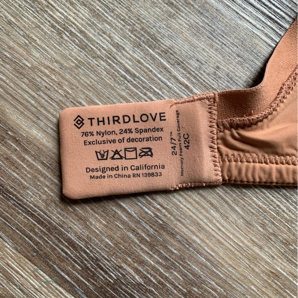 ThirdLove 24/7 Perfect Coverage Bra Brown 42C - Picture 4 of 4